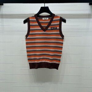 Miu Miu striped knit vest